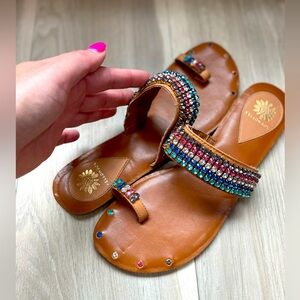 Yellow Box Size 7.5 Leather Sandals